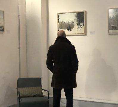 Opening day of the exhibition Vladek Cwalinski, "Il canto del gracco - vedute invernali", 30 november 2022, Pastificio Cerere, Roma